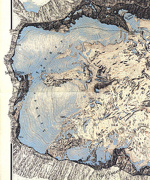 Detail of the map sheet “Zugspitze” by Finsterwalder & Jäger (1892) Detail of the map sheet “Zugspitze” by Finsterwalder & Jäger (1892)