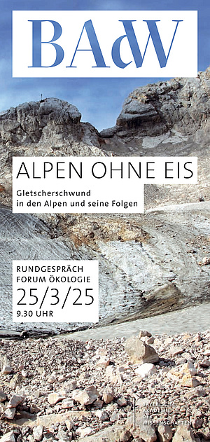 Flyer Rundgespräch Alpen ohne Eis